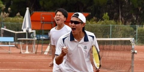 【庭球部男子】　栗山・天野組が勝利し、準々決勝進出！