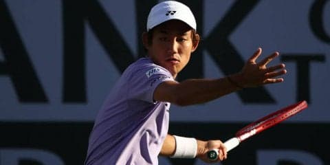 西岡 苦戦も2回戦進出。世界65位に逆転勝利[ATP1000 インディアンウェルズ]