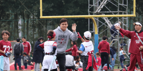 約２００名の参加者とともにフラッグフットボール体験会を実施、アメリカンフットボールの競技普及に貢献