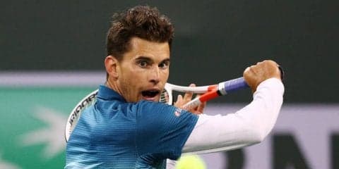 ティーム 不戦勝で同大会初のベスト4入り。ラオニッチは19歳の世界130位に快勝