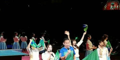 【卓球】女子大生アイドル「カレッジ・コスモス」 Tリーグファイナルをデビュー曲で応援