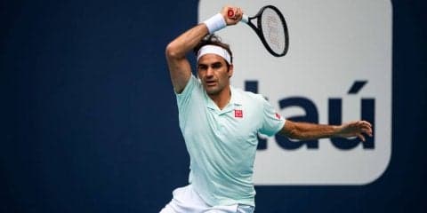 フェデラーが快勝でベスト8進出。わずか61分でメドベージェフを圧倒[ATP1000 マイアミ]