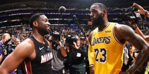 残り試合欠場のレブロンが、『盟友』ウェイドのラストマッチに来場の可能性！？