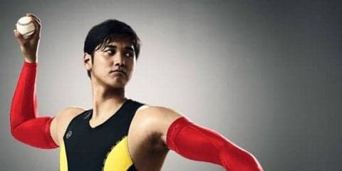 大谷翔平が試合で着用している赤いSKINSワンスリーブ発売