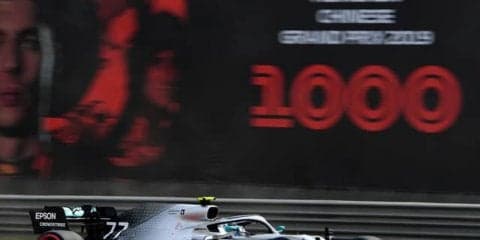 【F1 中国GP】メルセデス同士の戦いを制し、ボッタスが今季初ポールポジションを獲得