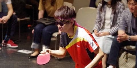 お笑い界の隠れた名プレーヤーを発掘する「芸人卓球2019」で粒高ラバーのバイク川崎バイクが大活躍