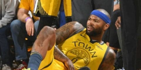 ウォリアーズに悪夢、デマーカス・カズンズが左大腿四頭筋断裂で無期限離脱