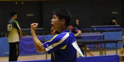 【卓球部】 シングルスで男女７名が勝ち上がる