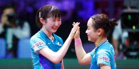 【卓球】早田/伊藤組、金に王手　決勝は中国の孫/王組と＜世界卓球2019＞