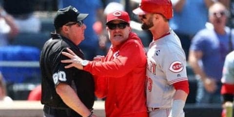 【MLB】これがストライク？　判定に激昂した野手、監督が退場に　米ファンも「酷い判定だ」