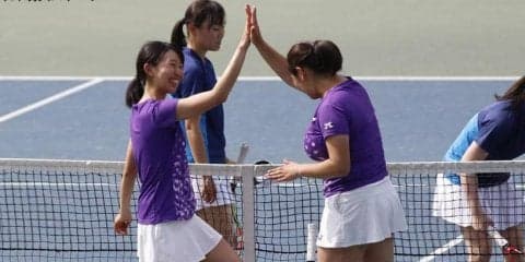 女子ダブルスで宮田・金山ペアが難なく２回戦突破/関東学生トーナメント３日目