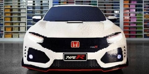 ホンダ シビック タイプR、レゴで実物大モデル製作---部品は32万個以上