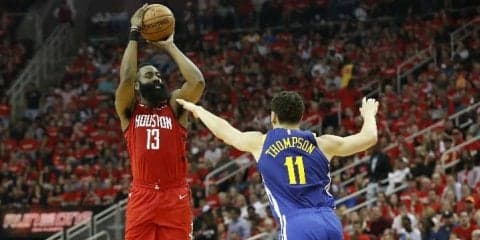 両目の負傷を抱えながらもハーデンが41得点、ホームで初勝利を挙げたロケッツ