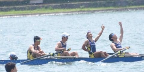 【ボート部】 男子舵手付きフォアＡが、あすの決勝に進出！