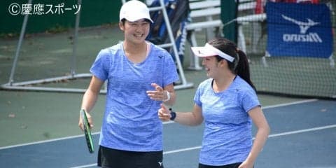 【テニス（女子）】巻き起こる慶大旋風！シングルス２名が４強、ダブルス３組が８強入りを決める／関東学生テニストーナメント大会　本戦５日目