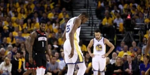 ふくらはぎを痛めたケビン・デュラント、ロケッツとのシリーズ残り2試合を欠場へ