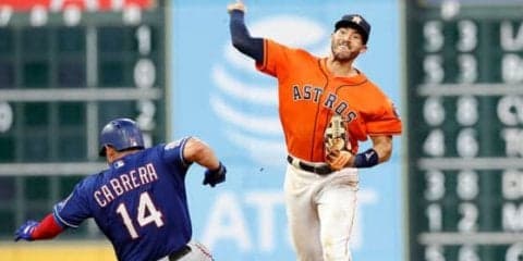 【MLB】遊撃手コレアが超絶美技　ダイブ→「キャノン」送球「見るのがやめられない」