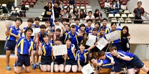 【卓球部】 男子は全勝、女子は６勝１敗でアベック優勝！