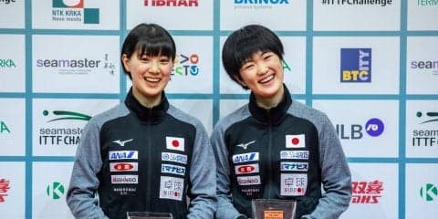 【今週の日本の卓球】スロベニアOP全日程終了　長崎美柚がU21とダブルスの2冠
