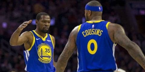 接戦を制し2連勝のウォリアーズ、欠場中のデュラントは敵地での第3、4戦も欠場へ