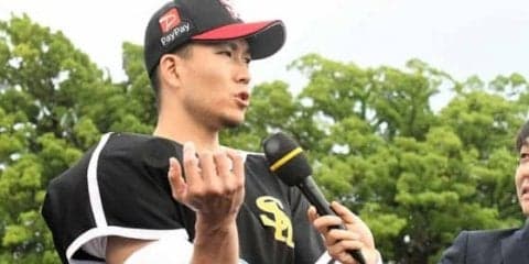 鷹・千賀、熊本でトップタイ5勝目　雨で中断も「これで流れが変わると思った」