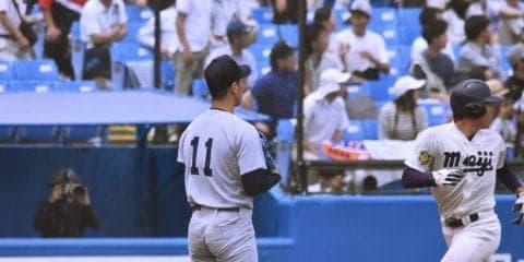 【野球】明大に２連敗、自力優勝消滅　明大②