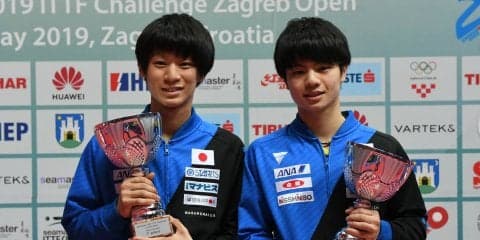 【今週の日本の卓球】クロアチアOP全日程終了　宇田幸矢がU21とダブルスの2冠