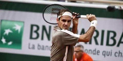 フェデラー 4年ぶり参戦の「全仏オープン」初戦を快勝で突破[全仏オープン]