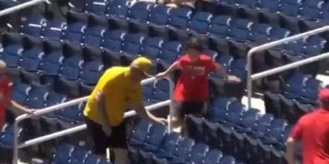 子供とファウルボールを取り合う大人に実況愕然　「あの男はSNSで非難される」