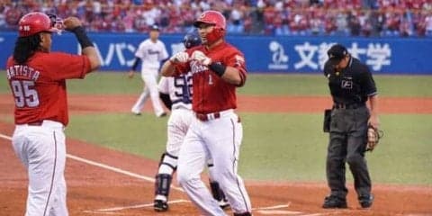 広島・鈴木誠也、初回に先制15号2ラン！　3冠王も視界に