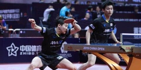 【卓球】森薗／上田組が8強入り　シングルスは張本、水谷、丹羽が1回戦突破＜中国OP・男子＞