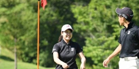 【ゴルフ部】 初日を３位で折り返し、全国大会出場へ望みつなげる