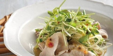 鶏や牛の１０倍の○○！？簡単豚しゃぶサラダ