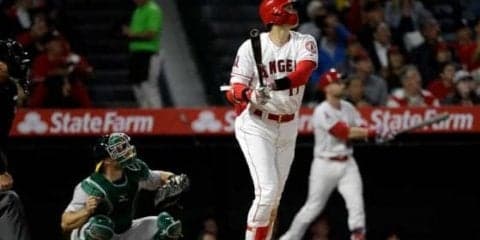 【MLB】大谷翔平、追撃4号2ラン！　打球速度167キロ、飛距離118メートルの3試合ぶり一発