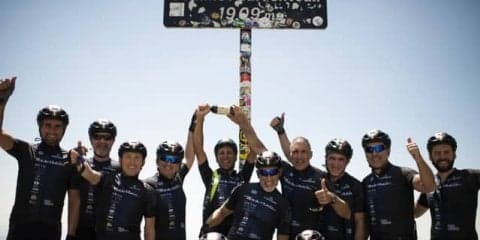 マセラティ「パリ・モデナ」がスタート、著名アスリートたちによるチャリティーサイクリングツアー