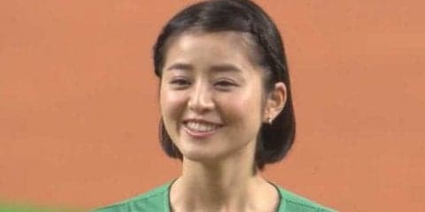 タレント鈴木ちなみさんが札幌Dで始球式　まさかの2連投、“大暴投”に苦笑い