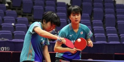 相馬・小塩ペア、粘りのカットで決勝T進出　相馬「持ち味を出していきたい」＜ライオン卓球ジャパンOP荻村杯＞