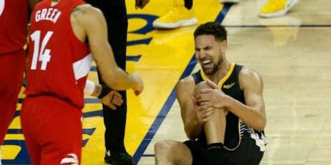 スリーピートを逃したウォリアーズに追い討ち、トンプソンが左膝前十字靭帯断裂