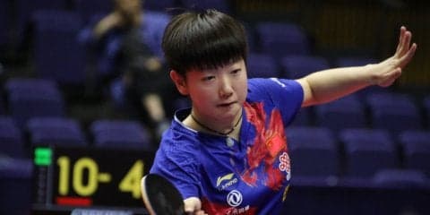 18歳・孫穎莎が準決勝進出　世界卓球ダブルス優勝の相方に勝利＜ライオン卓球ジャパンOP荻村杯＞