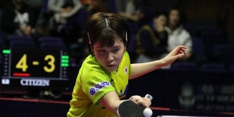 平野美宇、世界女王に敗れ準決勝敗退も「ちょっと未来が見えた」＜ライオン卓球ジャパンOP荻村杯＞