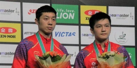 樊振東・許キン組、圧巻のストレート勝ち　許キンは混合複に続き2冠＜ライオン卓球ジャパンOP荻村杯・男子複＞