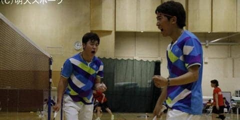 奮戦むなしく　男子ダブルスベスト４／関東学生選手権