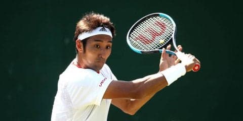 内山 グランドスラム初勝利ならず。第1セット奪うも世界94位に力及ばず[ウィンブルドン]