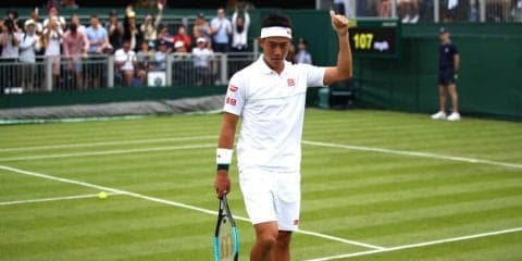 錦織 成功率75%の安定したネットプレーを見せる。今年初の芝公式戦も、バッチリ適応[ウィンブルドン]