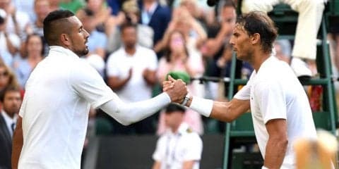 ナダルが5年前の雪辱を果たす。キリオスはアンダーサーブや、時速230kmのセカンドサーブを見せるも及ばず[ウィンブルドン]