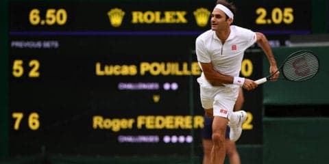 フェデラーが史上初のグランドスラム350勝目。17度目のベスト16進出[ウィンブルドン]