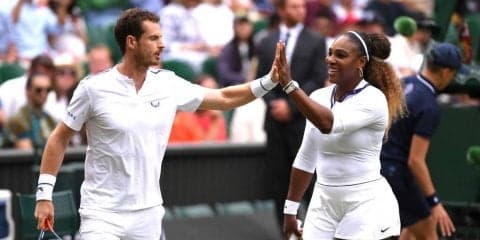 マレーとセレナのドリームペアが快勝で初戦突破。「上手くいってハッピー」[ウィンブルドン]