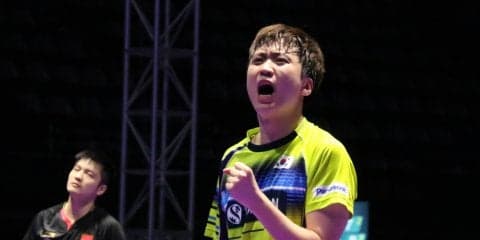 鄭栄植「応援で力を発揮できた」　元世界ランク1位・樊振東を下し4強入り＜韓国オープン＞