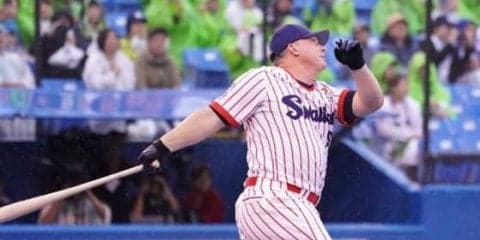 スワローズOB戦　ホームランチャレンジ　ガイエル＆岩村＆ギャオスが同時優勝