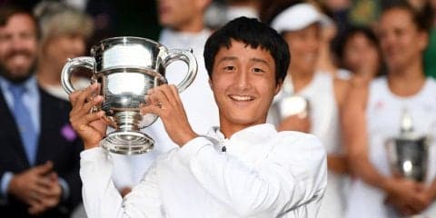 快挙Vの16歳望月が対戦してみたいのはジョコビッチ。「あのディフェンスを崩したい」[ウィンブルドン・ジュニア]